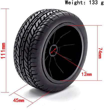 fujita 1/10 RC Racing Short Course Truck Tire & Off-Road Tyre Set Competible for ARRMA SENTON 3S Traxxas Slash4X4 Losi Tenacity Redcat HPI HSP RC Hort Course Truck Car（Black A） - color: Black a