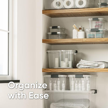 Superio Clear Storage Bins with Lids, Stackable Storage Box with Latches and Handles, Extra Small, 2 Pack 3 Quart - size: 3.5 Qt, style: 2 Pack
