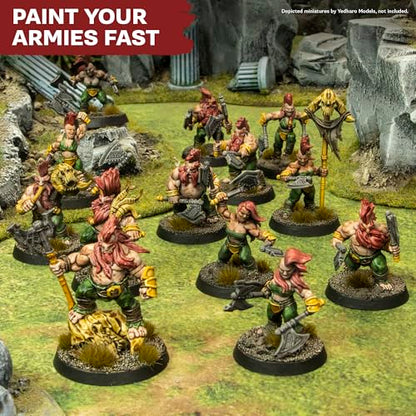 The Army Painter, Speedpaint 2.0 Wargaming Colours Bundle, 6 x 18 ml | Argento, oro, marrone, verde e 1 medium, per dipingere miniature Warhammer e Dungeons and Dragons - color: Wargaming colours