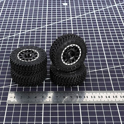RCAWD Alum Barrage Beadlock Wheels and Tires for 1/24 ECX Barrage RGT FTX 1/24 Series Upgrades Part
