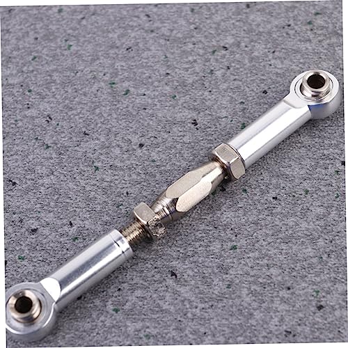 Toddmomy 6pcs Short Tie Rod Upgrade Made of CNC Machined for Rc Car Accessories - color: Silver
