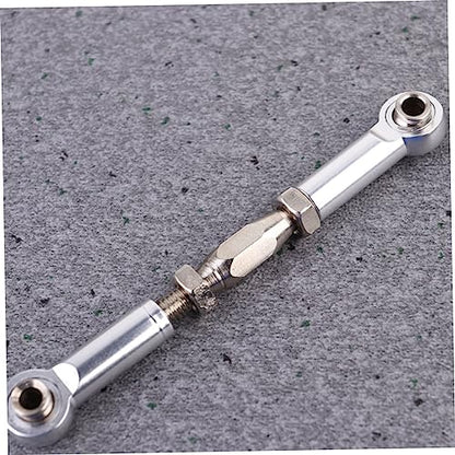 Toddmomy 6pcs Short Tie Rod Upgrade Made of CNC Machined for Rc Car Accessories - color: Silver