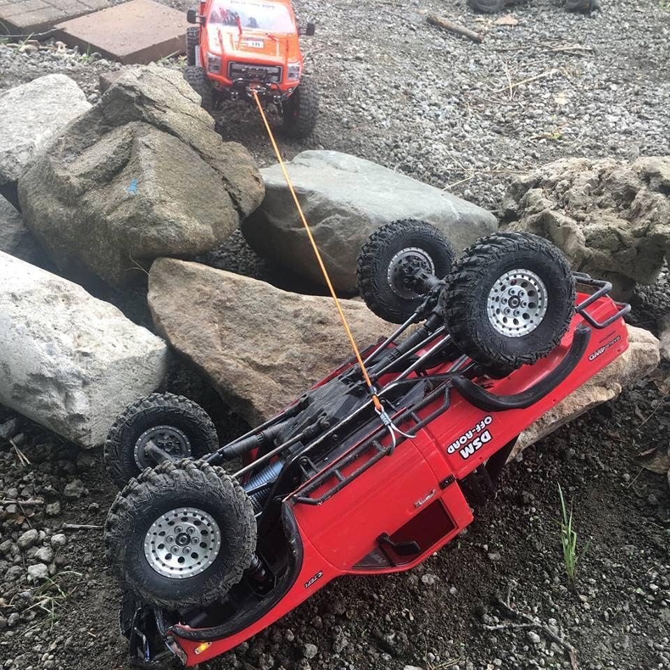1Pcs RC Crawler Kinetic Winch Strap, Escape Rope, Rescue Trailer Hook for 1/8 1/10 LCG Chassis Axial SCX10 I II Capra RR10 TRX4 (Ruby Red) - color: Ruby Red
