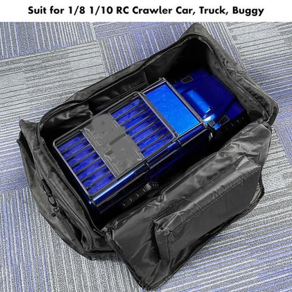 GLOBACT RC Car Bag with Bottom Partition for 1/8 1/10 RC Crawler Truck Car