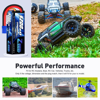 Zeee 3S Lipo Battery 5200mAh 11.1V 80C Hard Case RC Lipo with EC5 Connector for 1/5 1/8 1/10 RC Car Boat Truck Heli Airplane UAV Drone FPV Racing Models(2 Packs)