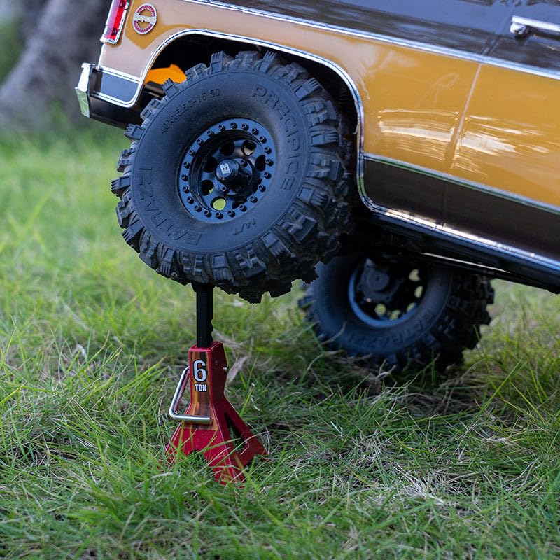 FMS Simulation Micro Scale Model Lifting Jack (2pcs) for SCX10 D90 CC01 TRX4 FCX10 1/8 1/6 1/10 RC Car Decoration Fake Props Accessory for RC Crawler Car - style: Lifting Jack