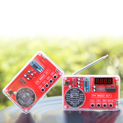 Diymore DIY FM Radio Kit, Soldering Practice Electronics Project, Transparent Case, with PCB, Speaker, Digital Display, for Beginners & STEM Learning - color: DIY FM Radio Kit