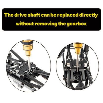 RampCrab Gearbox Skid Plate for TRX4M RC Car, Aluminum Alloy, Come with Bearing, Upgrades Parts for 1/18 TRX4-M Bronco Defender K10, 18.5G